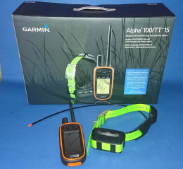 Alpha 100 z Garmin TT 15 (śledzenie + sygnalizacja świetlna + wibracja, dźwięk, stymulacja)