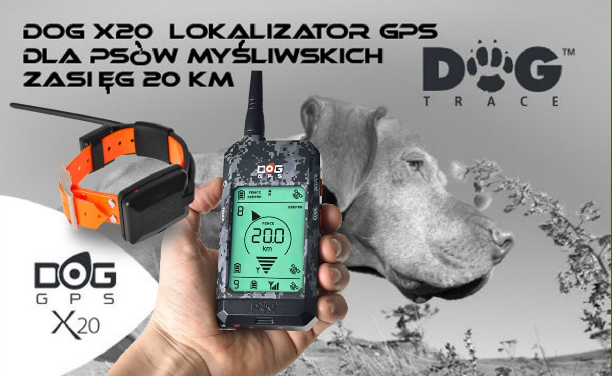 DOGTRACE GPS X20 zasięg 20 Km Dla psów Myśliwskich