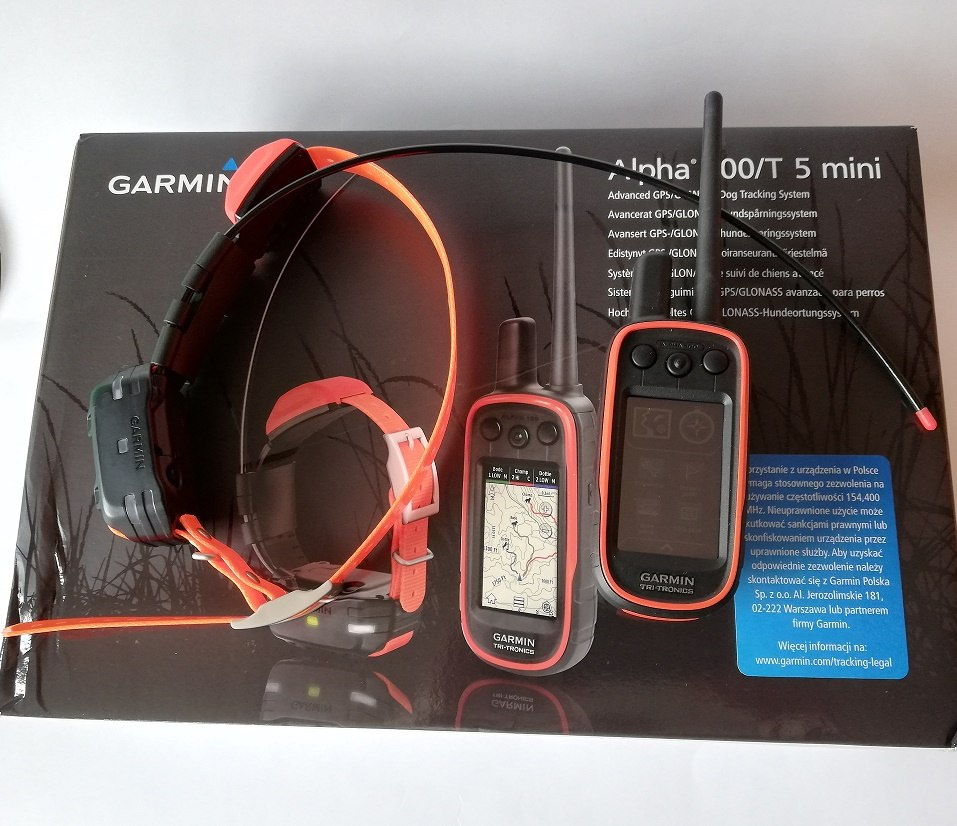 Garmin Alpha 100 z obrożą T5 Mini funkcją śledzenia psa Garmin Alpha 100 z obrożą T5 Mini funkcją śledzenia psa