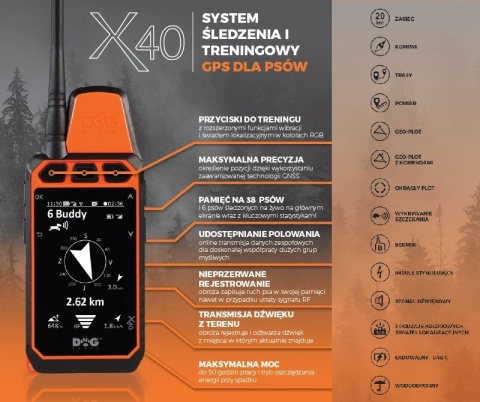 Lokalizator GPS Pilot urządzenie ręczne dla DOG GPS X40
