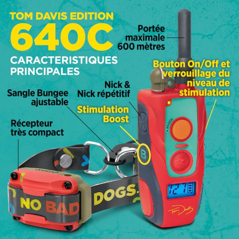 Obroża elektryczna dla psa 640C TOM DAVIS + pasek pomarańczowy Obroża elektryczna dla psa 640C TOM DAVIS + pasek pomarańczowy